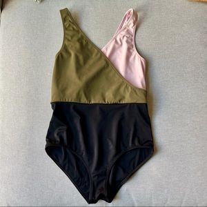 Solid & Striped Ballerina Colorblock One Piece Swim